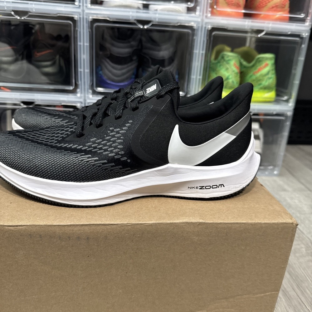 Nike Zoom Winflo Black Running Shoes Mens Sz 10.5 Sneakers AQ7497-001 Black